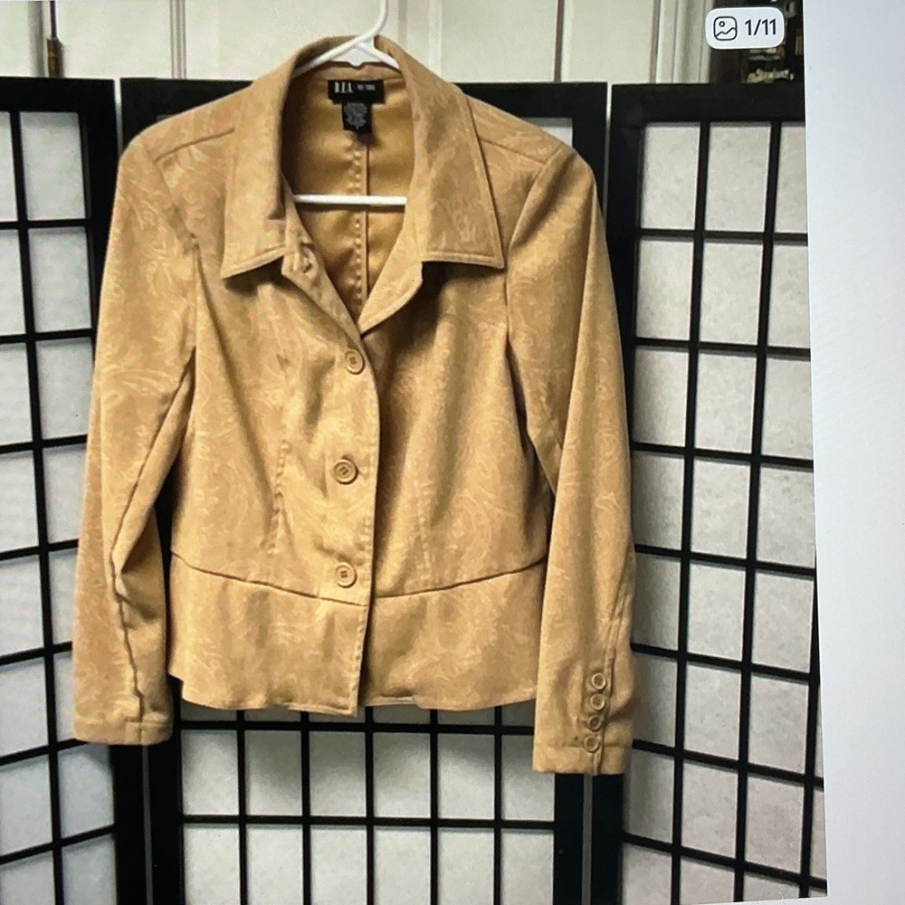 Rafaella Women's Camel Tan Button-Front Blazer